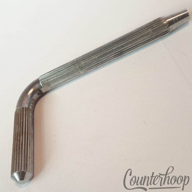 Ludwig L-Arm Straight-Knurling Rail/Double Tom Drum Mount Chrome Part Vintage60s image 1