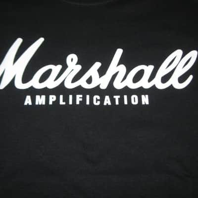 new in package genuine Marshall Amplification Marshall Logo Tee, Size Medium, Black, Short Sleeve, 100% Preshrunk Cotton (MAGC-1-M) (MTSM), Graphic is in White image 4