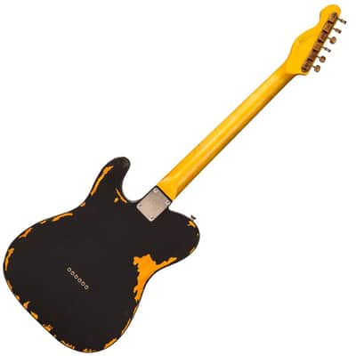 Vintage V62 ICON Electric Guitar ~ Distressed Black image 2