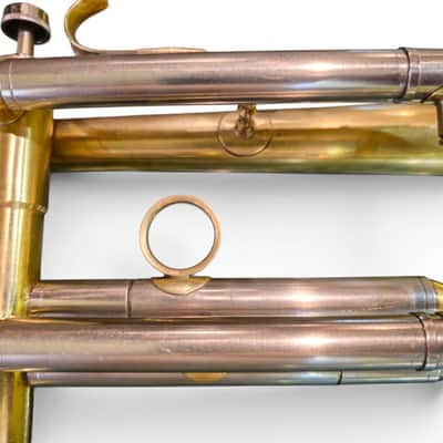 SVintage Soviet Bb Trumpet “Pompovaya Truba” No. 3461 — Moscow Musical Instrument Factory — 1970s — Brass & Silver Finish with Original Velvet Case image 14