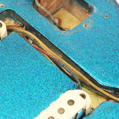 1962 Fender Jaguar - Original Custom Order Blue Sparkle... with BLACK back and pickguard! image 17