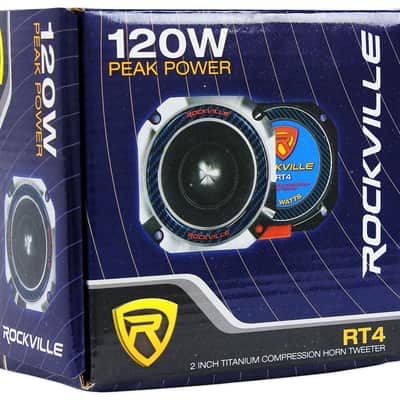 Rockville RT4 2" Home Theater Tweeter Titanium Compression Horn w/ 120 Watts image 3
