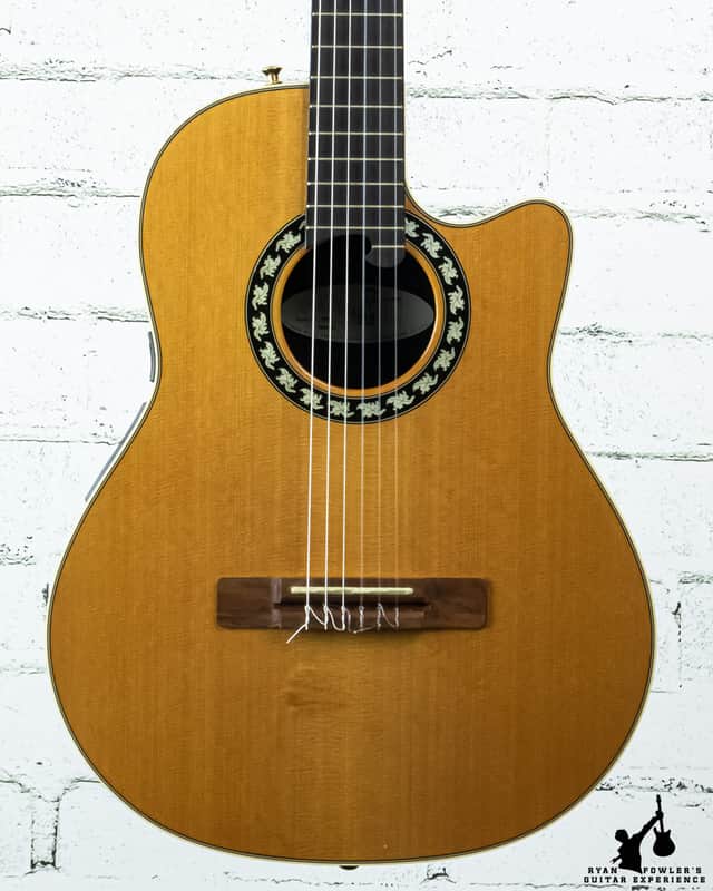 Ovation 1863 Classic Electro-Acoustic Nylon String in Natural | Reverb