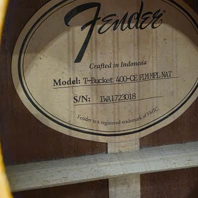 Fender T-Bucket 400CE - Acoustic-Electric Guitar - Flamed Maple - Good w/ Soft Case image 3