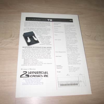 Sequential Circuits Prophet-5 Brochure + Prophet T8 Catalog - Original Vintage Synthesizer Brochure's image 8