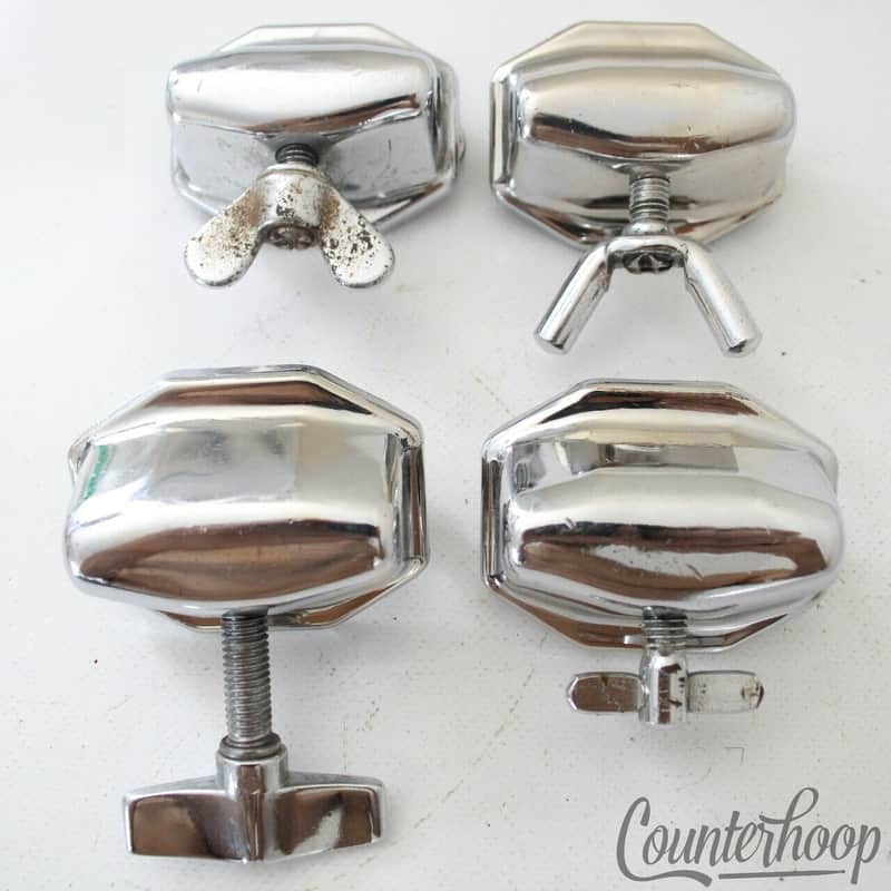 *Pearl 4x Tom Drum Mounts Vintage 60s Japan Ludwig-Copy 1 7/8" Chrome 3/8" L-Arm image 1