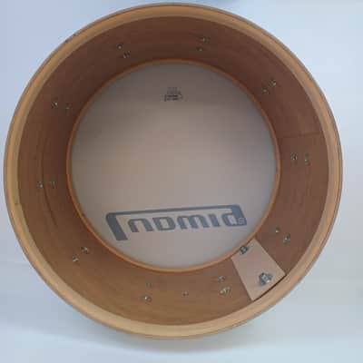 Premier Lite 14x22"Bass Drum 3Ply African Mahogany Vintage Marching/Virgin Shell image 8