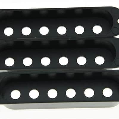 52mm Pole Spacing Black ST Strat Style Guitar Pickup Covers 3 Single Coil Pickup Covers for Stratocaster/Strat image 2