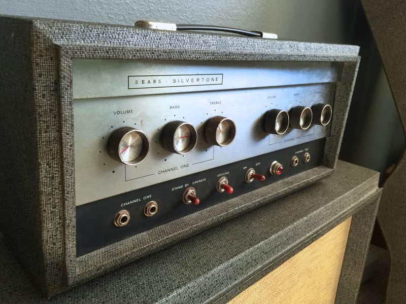 Silvertone Model 1483 23-Watt 1x15 Bass / Guitar Piggyback image 2