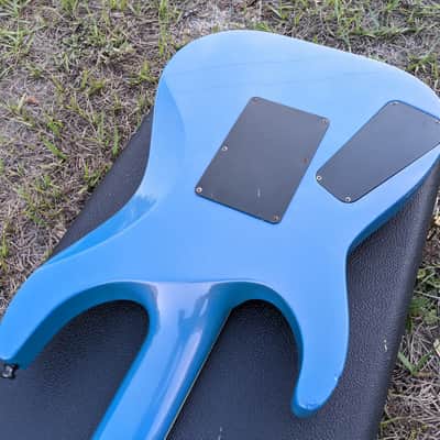 1987 Kramer Mach II Stagemaster Standard Flip Flop Blue W/OHSC Great Condition Overall image 21