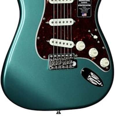Fender American Professional Classic Stratocaster Electric Guitar Faded Sherwood Green Metallic image 4
