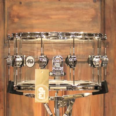 DW Design Clear Acrylic 8x14 Snare Drum - New! image 2