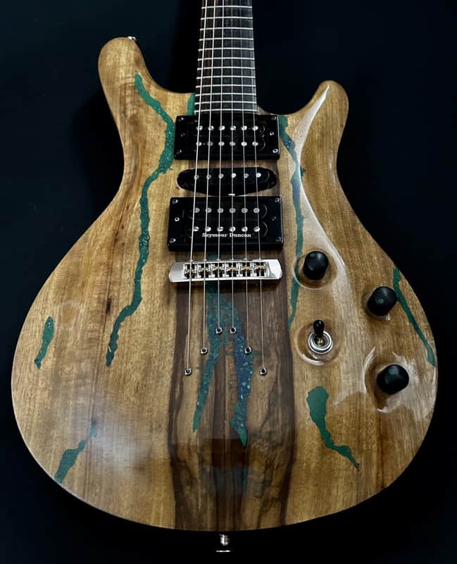 Dorweiler Custom Black Limba and Malachite HSH image 1