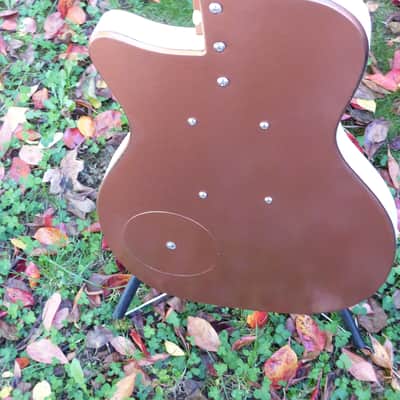 Danelectro u-2 guitar coke bottle headstock 1950's copper image 8