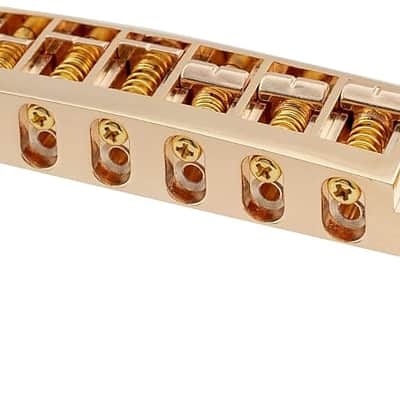 Pro 52.5mm (2-1/16 inch) String Spacing Tune-o-matic Pigtail Style Adjustable Wraparound Bridge Tailpiece for Epiphone Les Paul SG Style Electric Guitar, Gold image 1