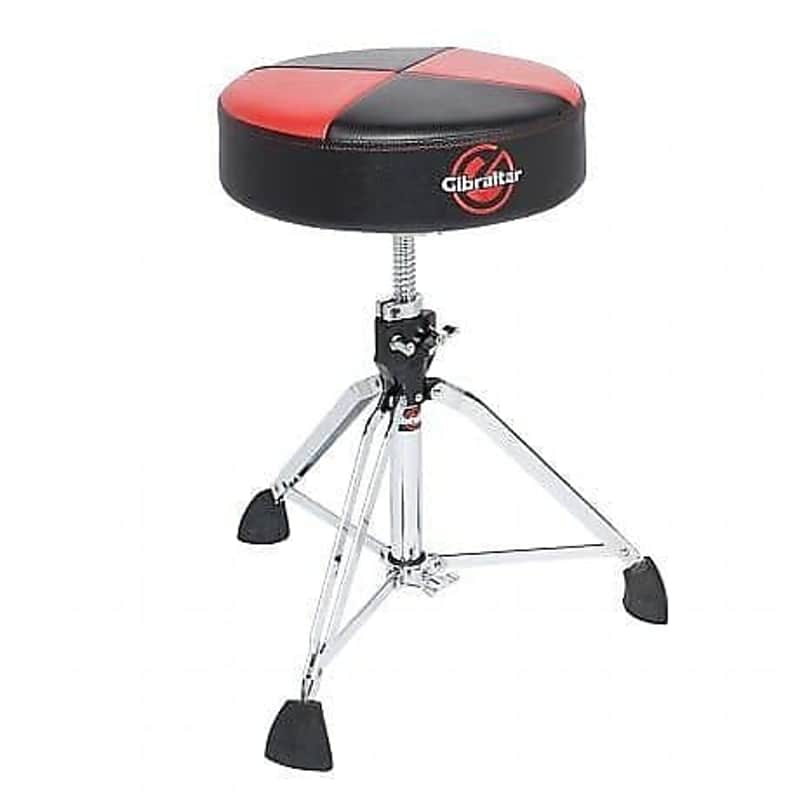 Gibraltar 9000 Series 9608RQPRB Professional Double-Braced Throne w/Super Foot (Red/Black) image 1