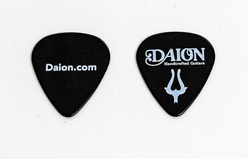 Daion Heavy Guitar Pick - Two Sided Black "DAION Handcrafted Guitar" image 1