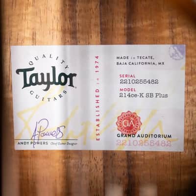 Taylor 214ce-K SB Plus Grand Auditorium Acoustic/Electric Guitar - Sunburst with Aerocase image 13