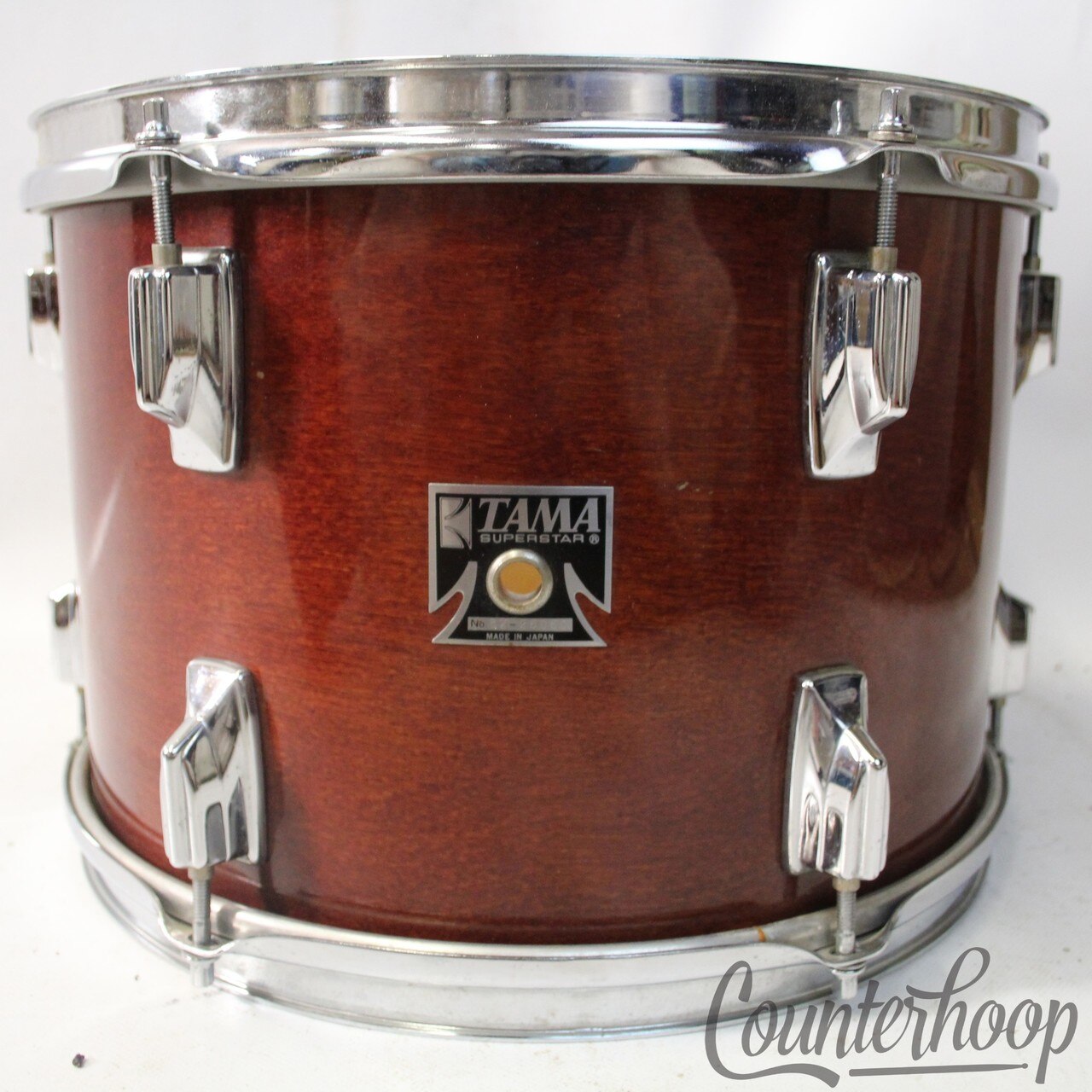 Tama 13x9"Superstar"Super Mahogany"Standard Size Tom Drum Made-Japan Vintage 80s — main photograph