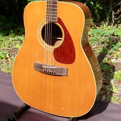 Yamaha FG450 Green Label Nippon Gakki Japan 1972 to 74 Natural New Jakaranda + Original Rocket case image 4