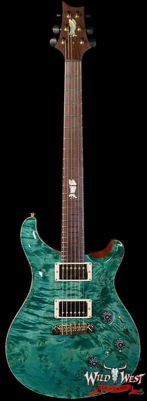 Paul Reed Smith PRS Private Stock # 11320 Custom 24 Piezo Stoptail Burl Maple Top Madagascar Rosewood Fingerboard Bahamian Blue 7.95 lbs image 1