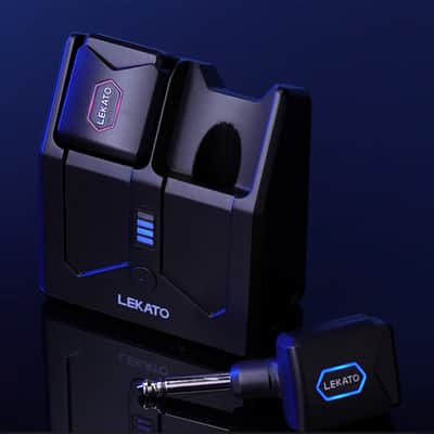 5.8GHz Wireless Guitar System with Charging Box Wireless Guitar Transmitter Receiver 4 Signal Channel Rechargeable image 7