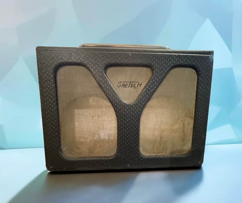 Empty Vintage 1956 Gretsch Model 6163 "Executive" Cabinet Shell – Snowflake Gray (Serial #X90039) - Fair