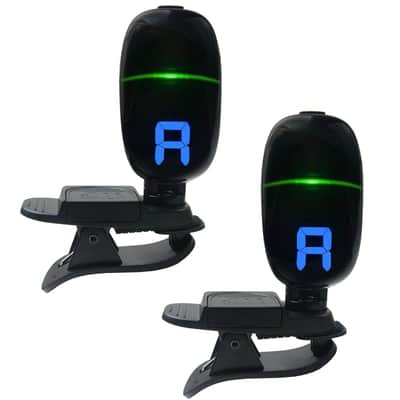 ChromaCast 2 Pack Multi-Functional Clip-On Chromatic Go Tuner | Accurate and Fast Clip-On Tuning for Guitars, Bass, Ukulele, Violin | Easy-to-Read LCD Display, Compact Design 2023 image 1