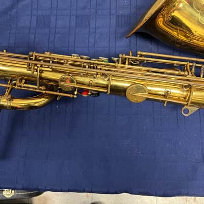 Vintage H. Couf Superba I Eb Pro Bari Baritone Sax Saxophone Made in Germany 1976 image 4