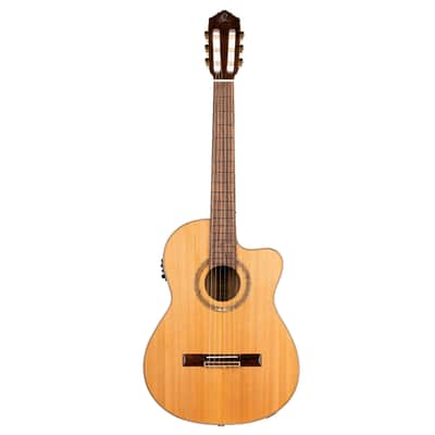 Ortega RCE159SN Performer Series Solid Cedar Top  Mahogany Neck Cutaway Nylon 6-String Classical Acoustic-Electric Guitar w/Gig Bag image 3