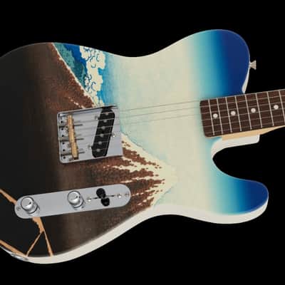 Fender Made in Japan Art Canvas Esquire Hokusai 2024 - Mount Fuji image 1