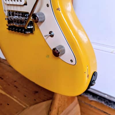 Fernandes JG-45 Jag/Jazz Style Guitar - 1999 Canary Yellow Offset! image 10