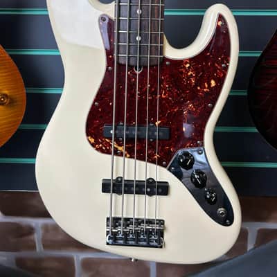 Fender American Standard Jazz Bass V Olympic White 2010 5-String Electric Bass image 5