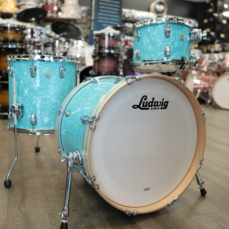 Ludwig Classic Maple Downbeat 3-Pc Shell Pack 12/14/20 (Teal Pearl) image 1