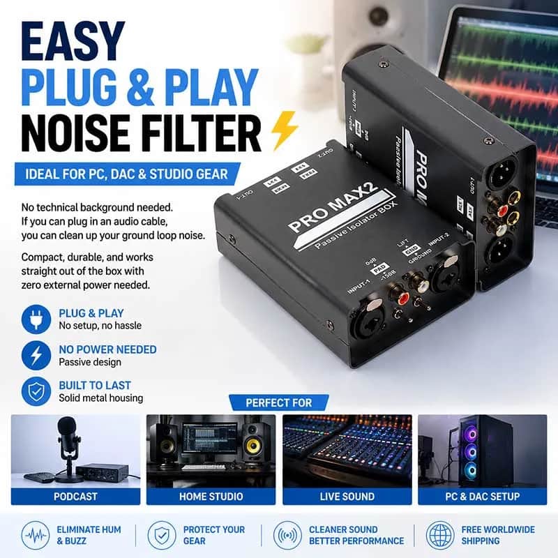 FS-ELEC Audio Ground Loop Noise Isolator image 1