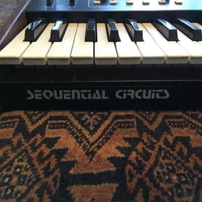 Sequential Six-Trak 49-Key 6-Voice Polyphonic Synthesizer 1984 - 1985 - Black with Wood Sides image 8