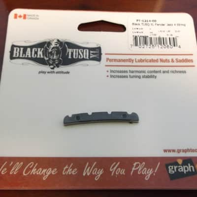 Graph Tech PT-1214-00 BLACK TUSQ XL 1-7/32" E-to-G Slotted Jazz Bass-Style Nut
