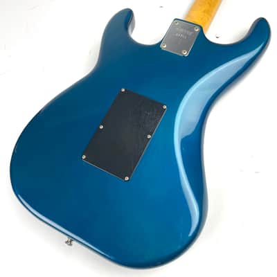 Kramer  Focus 1980s - Aged Blue H/S/S with splitter, Rosewood board Original Floyd Rose , clean and original, , and original HScase image 9