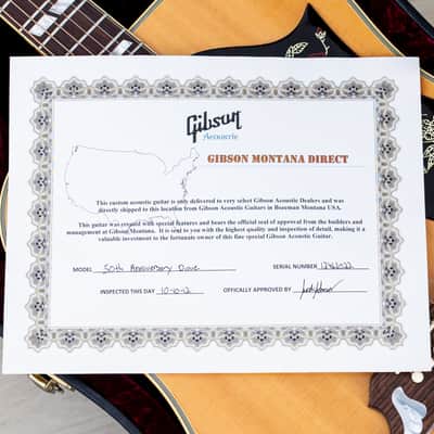 2012 Gibson Custom Shop 50th Anniversary Dove Limited Edition w/ Case, Tags & CoA image 20