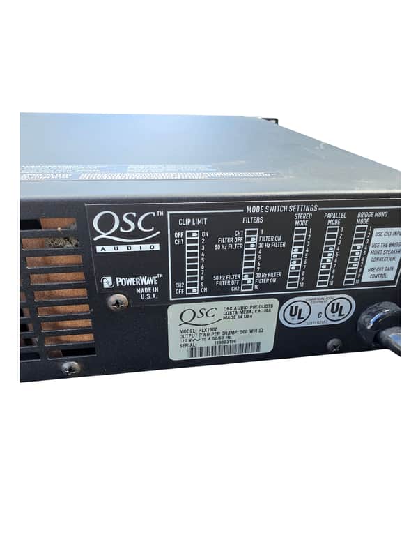 QSC PLX1602 1600W 2-Channel Power Amplifier image 1
