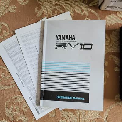 Yamaha RY10 drum machine with power supply, original manuals, box image 6