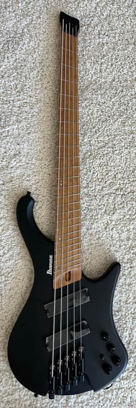 Ibanez EHB1005MSBKF Headless Multi Scale 5-String Bass - Black Flat image 1