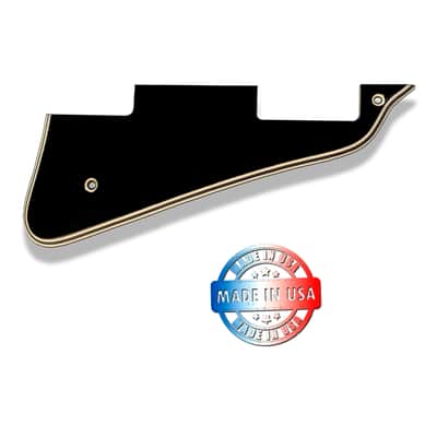 5 Ply Black/Cream Wide Bevel Pickguard for Gibson Les Paul Standard & Custom Made In USA image 2