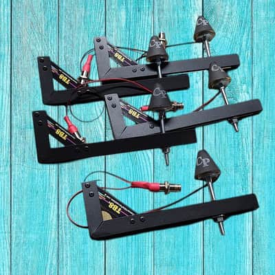 5 pak Black drum triggers, (4) 1 zone and (1) 2 zone image 1