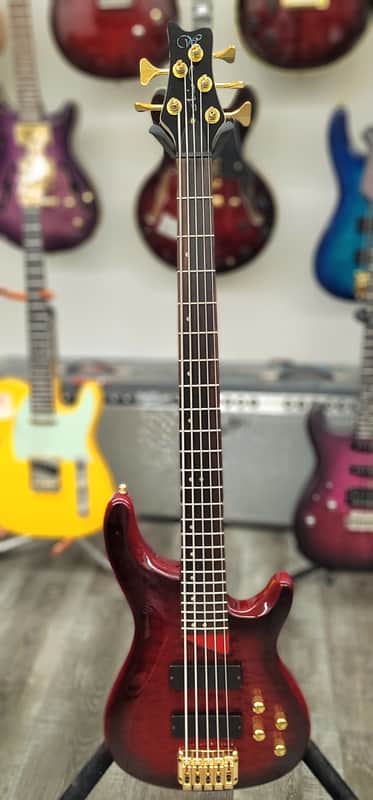 AIO Wolf KTB-5 Bass - Red Burst GS-001 image 1