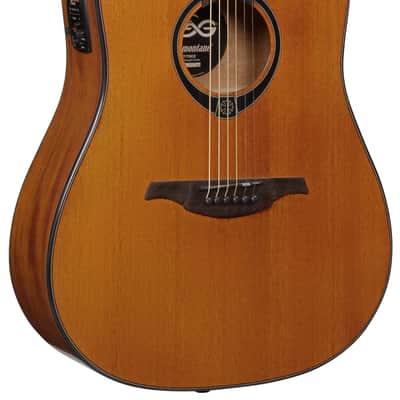 LAG T70DCE Tramontane Dreadnought Elektro-Akustik-Gitarre natur image 2