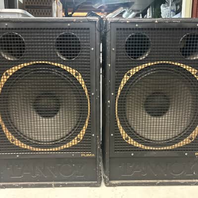 Tannoy Puma 15” dual concentric speaker pair 1980s wildcat series image 1