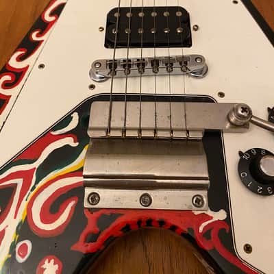 Gibson Flying V RARE! - Jimmi Hendrix Love Drops Artist Hand Painted Custom 1990’s image 12
