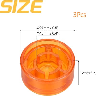 3X Pieces Mooer Candy Foot Switch Topper Effect Pedal Topper Protection Cap for Guitar Pedal Orange image 4