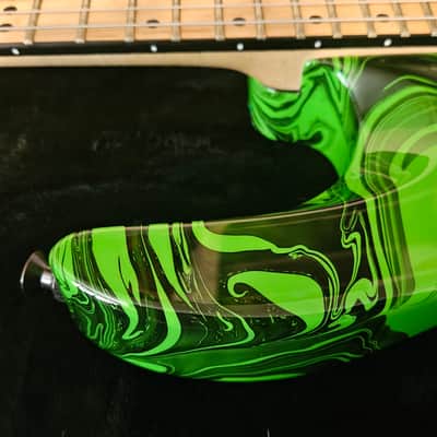 Jackson Pro Series DK2M Limited Run Slime 2014 Slime Green Swirl image 9